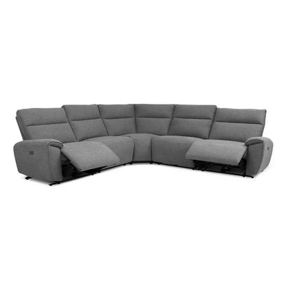 Aussie Express Fabric Recliner Corner Sofa 2 Corner 2 Power Recliner