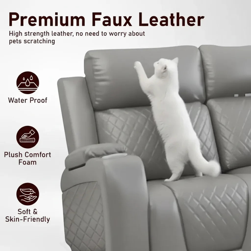 Florida Electric Leather Recliner Sofa Set (3+2 Seater)