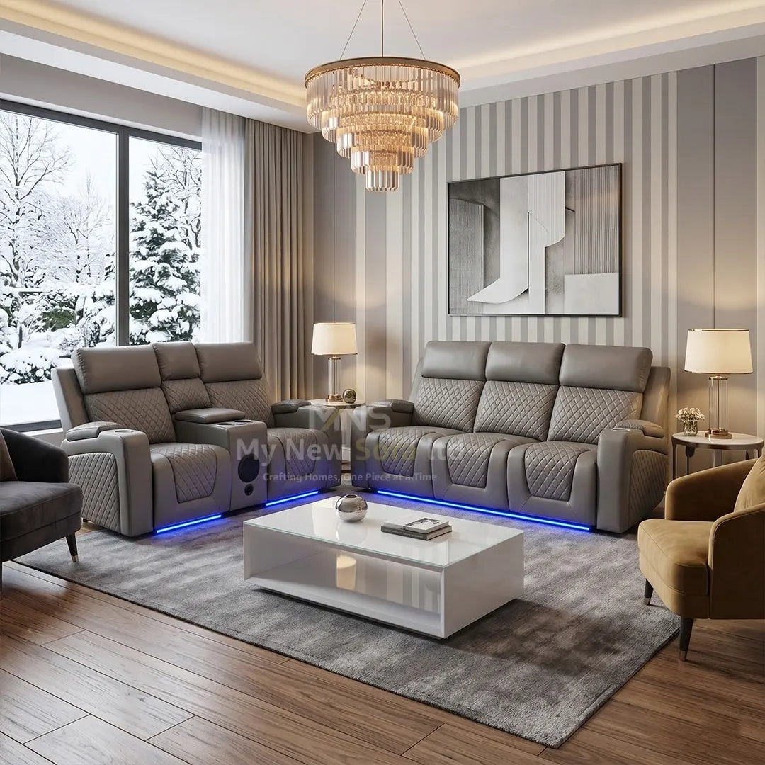Florida Electric Leather Recliner Sofa Set (3+2 Seater)