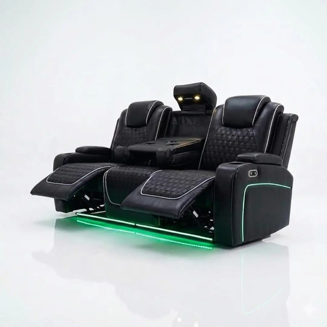 Malaga 3 + 2 (Music) Electrical Recliner Sofa Set ( Grey or Black)