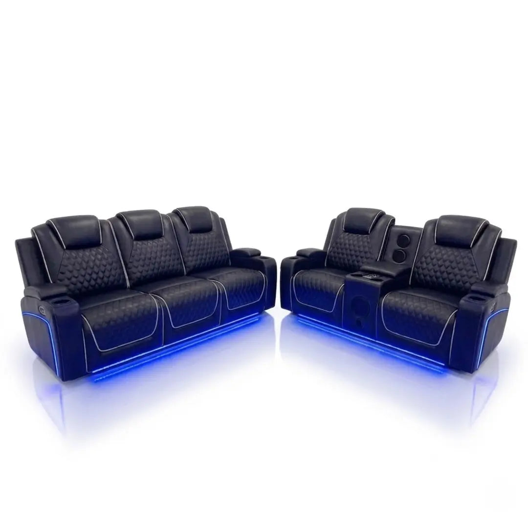 Malaga 3 + 2 (Music) Electrical Recliner Sofa Set ( Grey or Black)