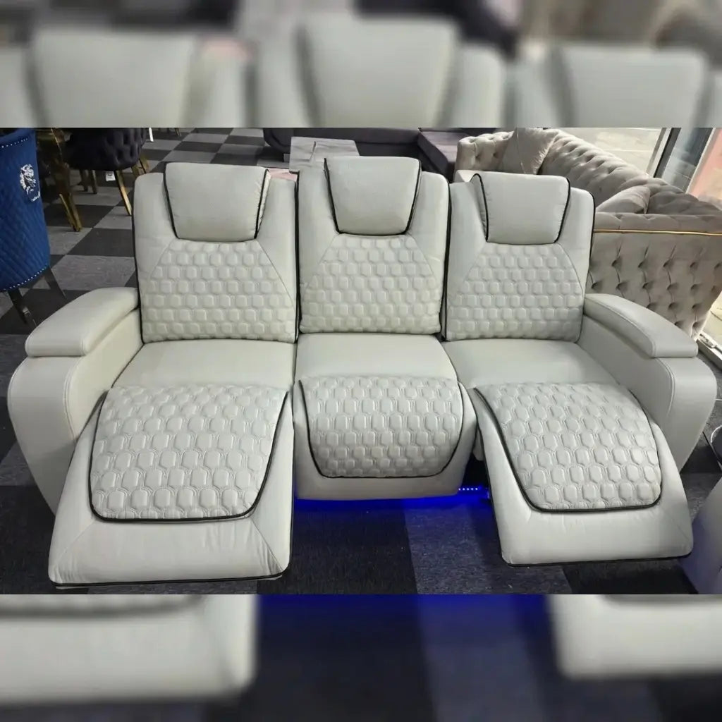 Malaga 3 + 2 (Music) Electrical Recliner Sofa Set ( Grey or Black)