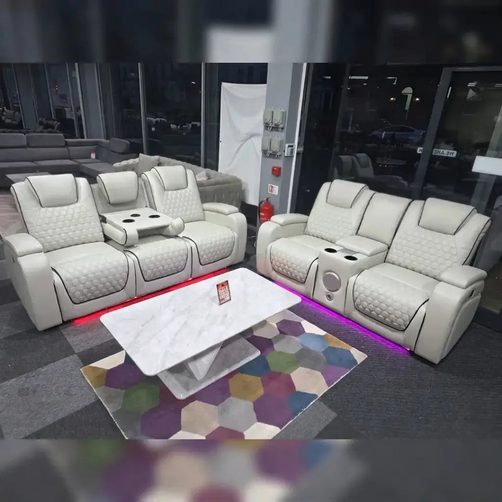 Malaga 3 + 2 (Music) Electrical Recliner Sofa Set ( Grey or Black)