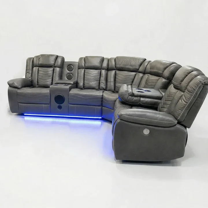 Michigan Leather Electric Recliner Sofa, Corner Sofa, 3+2 Seater Sofa
