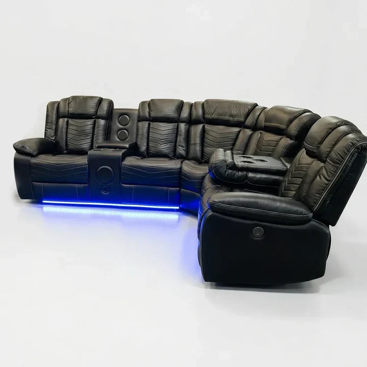 Michigan Leather Electric Recliner Sofa, Corner Sofa, 3+2 Seater Sofa