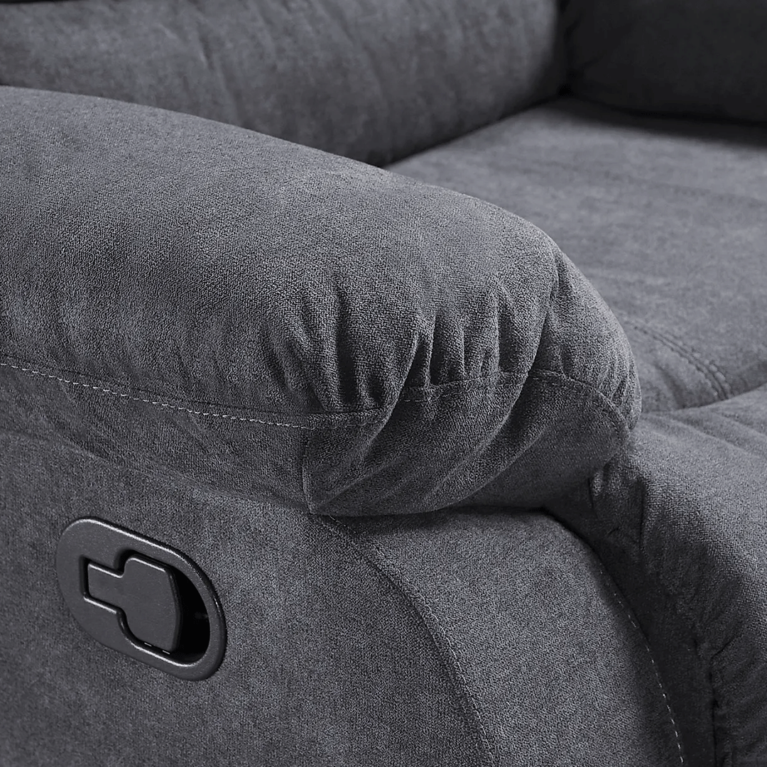 Roma Fabric Recliner Sofa Arm Chair Grey