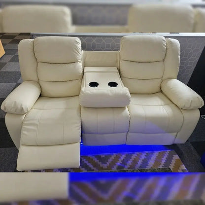 Roma Leather Electric Recliner Sofa 3+2 Seater with USB, LED and Cupholders