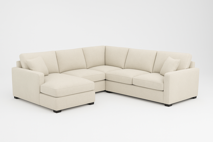 Cream L Shape Sofa UK – Kingston Corner Sofa for Modern Living Room