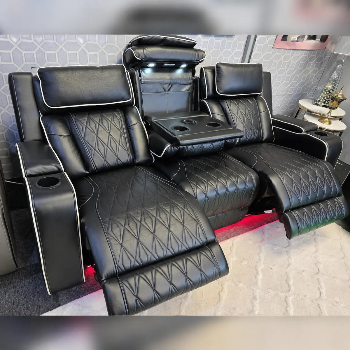 Osman Smart Leather Electric Recliner Sofa Set 3+2