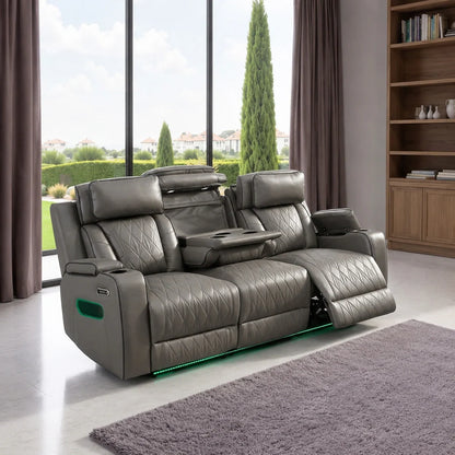 Osman 3 + 2 Music Electrical Recliner Sofa Set (Black, Grey or Cream)
