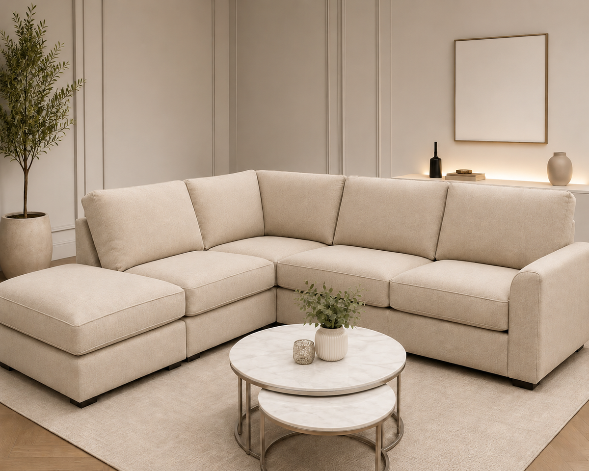 Premium Corner Sofa with Footstool – Only £399
