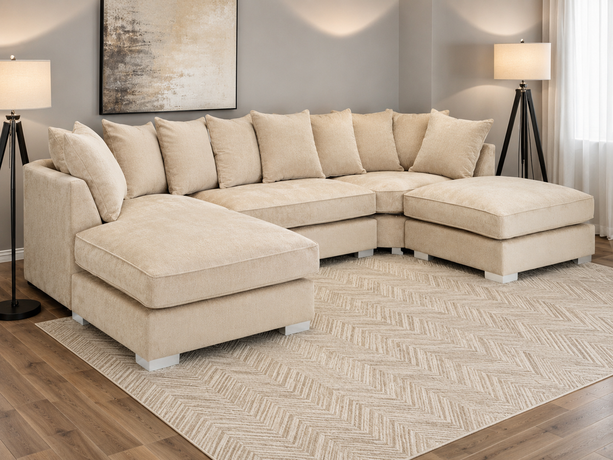 Luxury U-Shape Sofa – Premium Modular Corner Sofa with Deep Seating