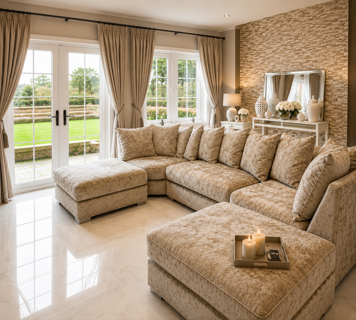 Luxury U-Shape Sofa – Premium Modular Corner Sofa with Deep Seating