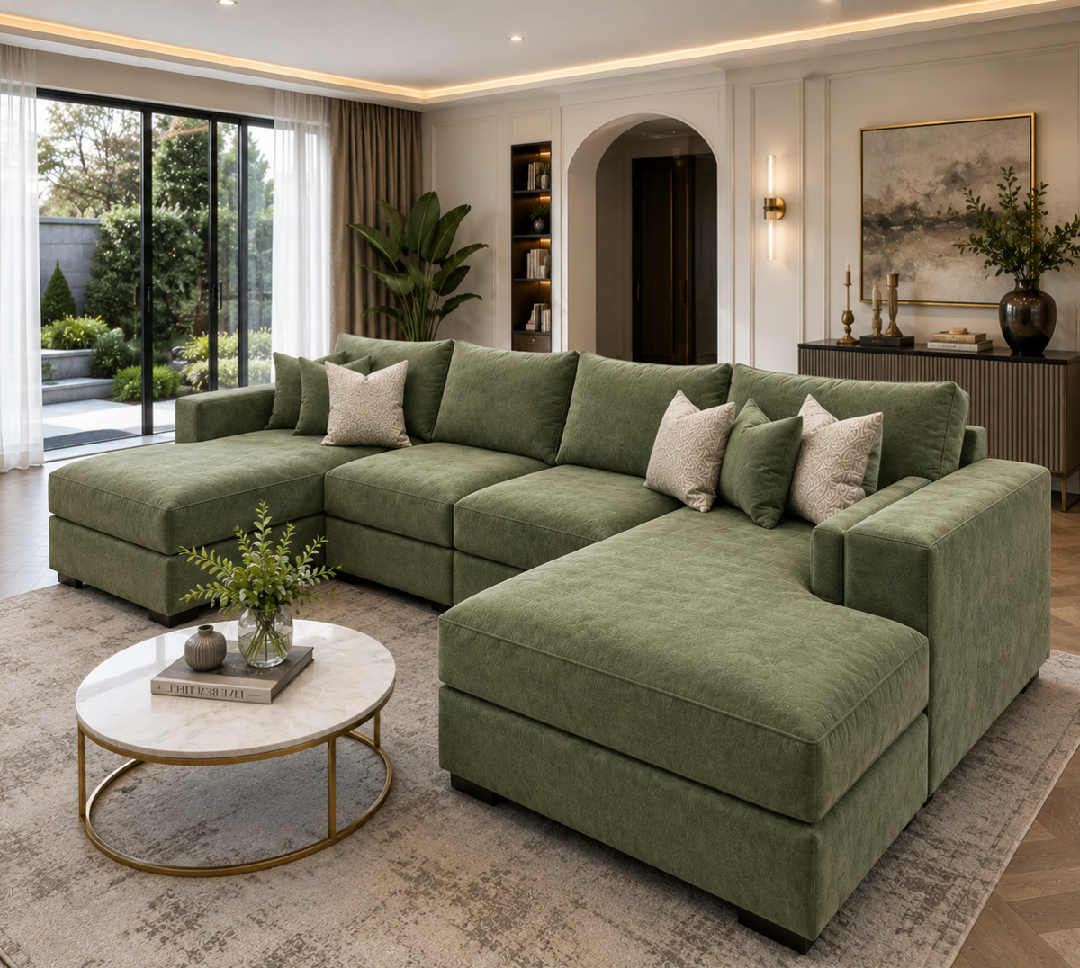 Luxury U-Shape Sofa – Premium Modular Corner Sofa with Deep Seating