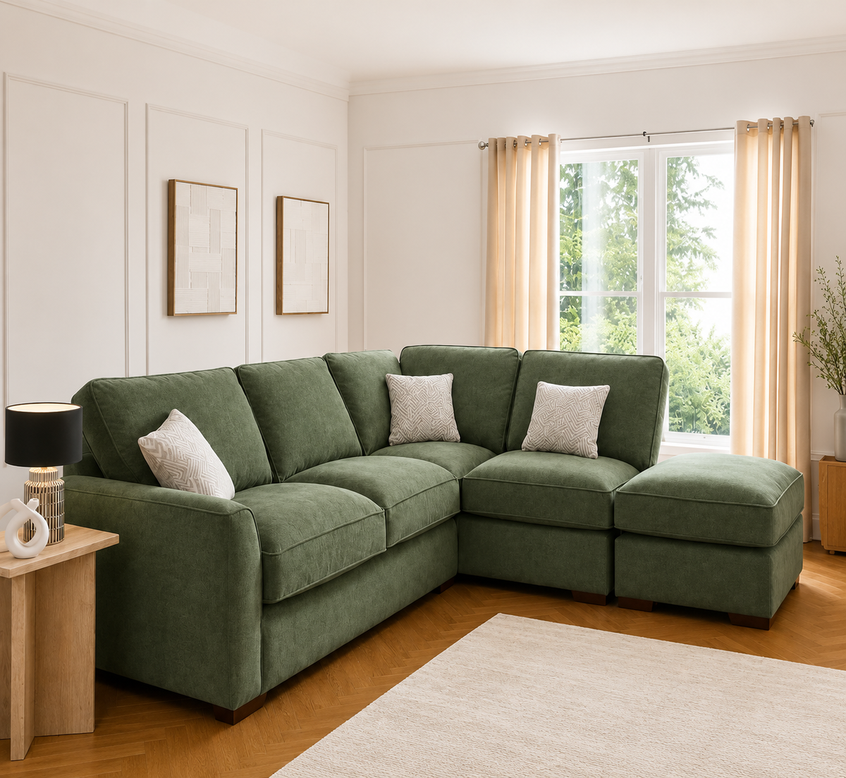 Premium Corner Sofa with Footstool – Only £399