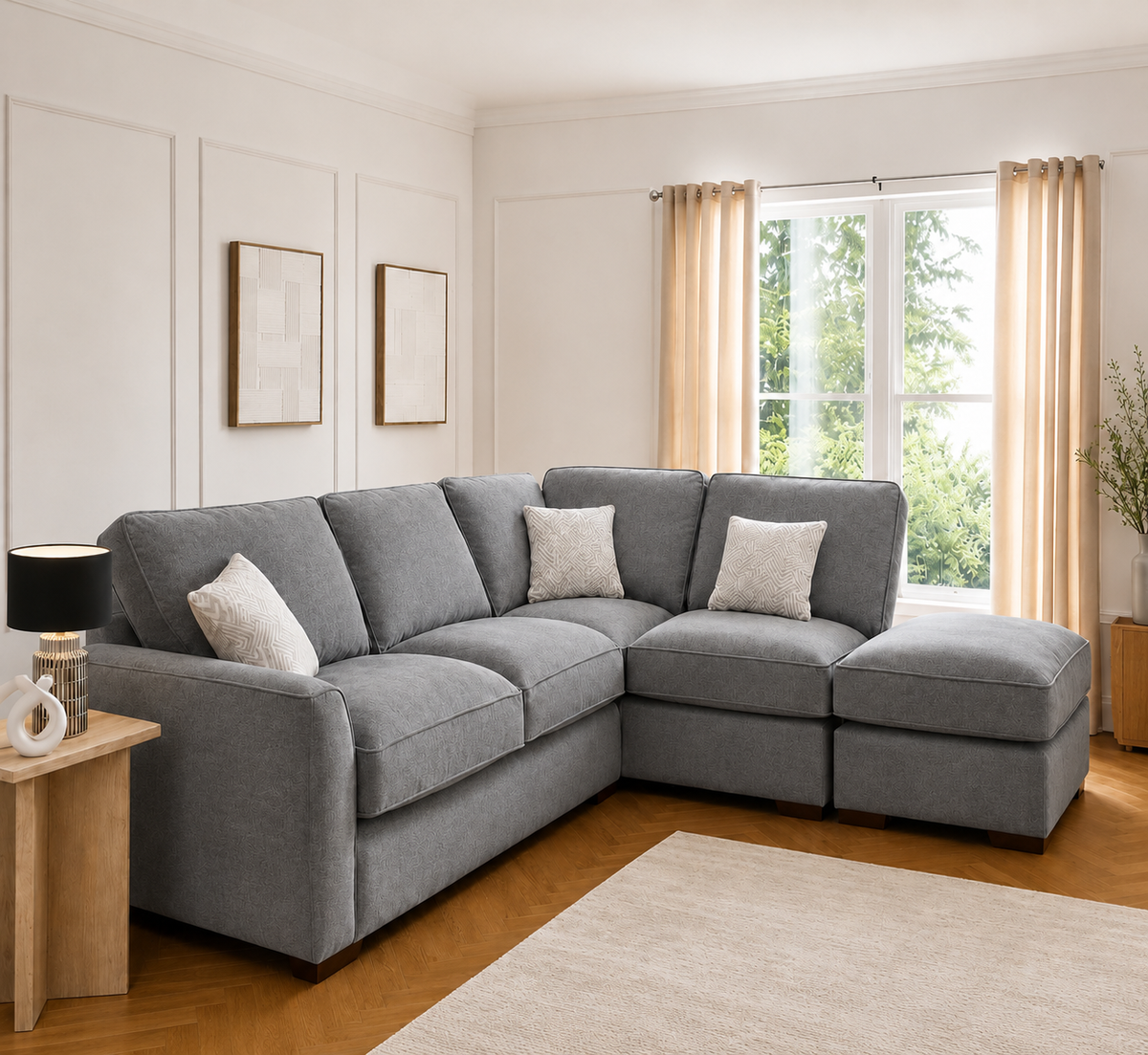 Premium Corner Sofa with Footstool – Only £399