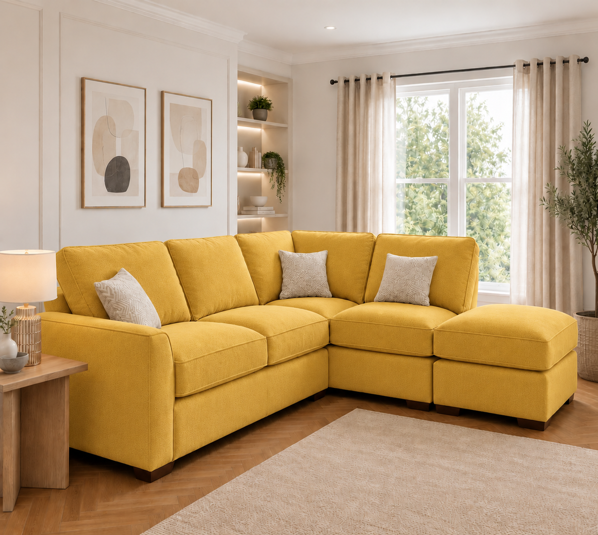 Premium Corner Sofa with Footstool – Only £399