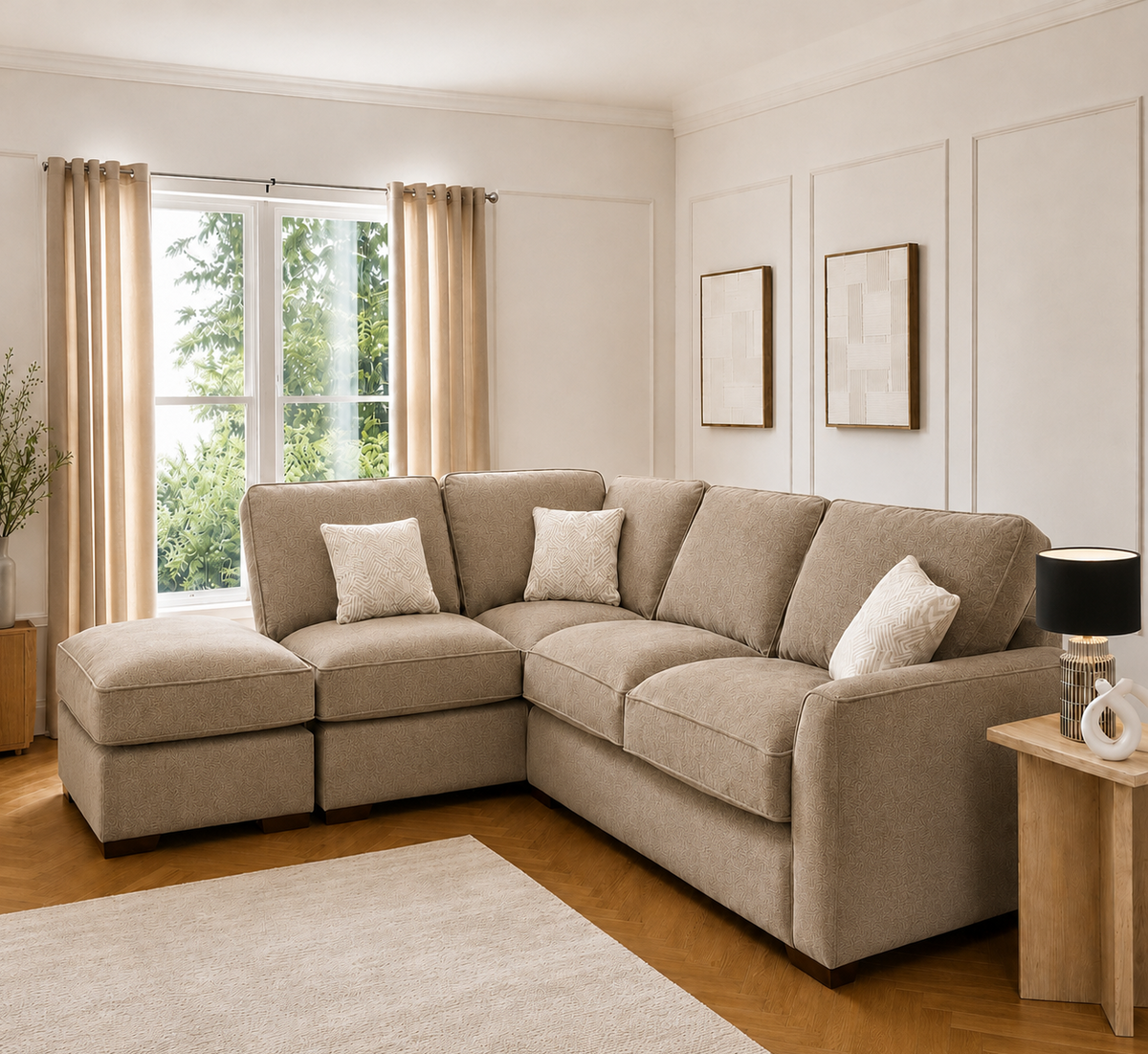 Premium Corner Sofa with Footstool – Only £399