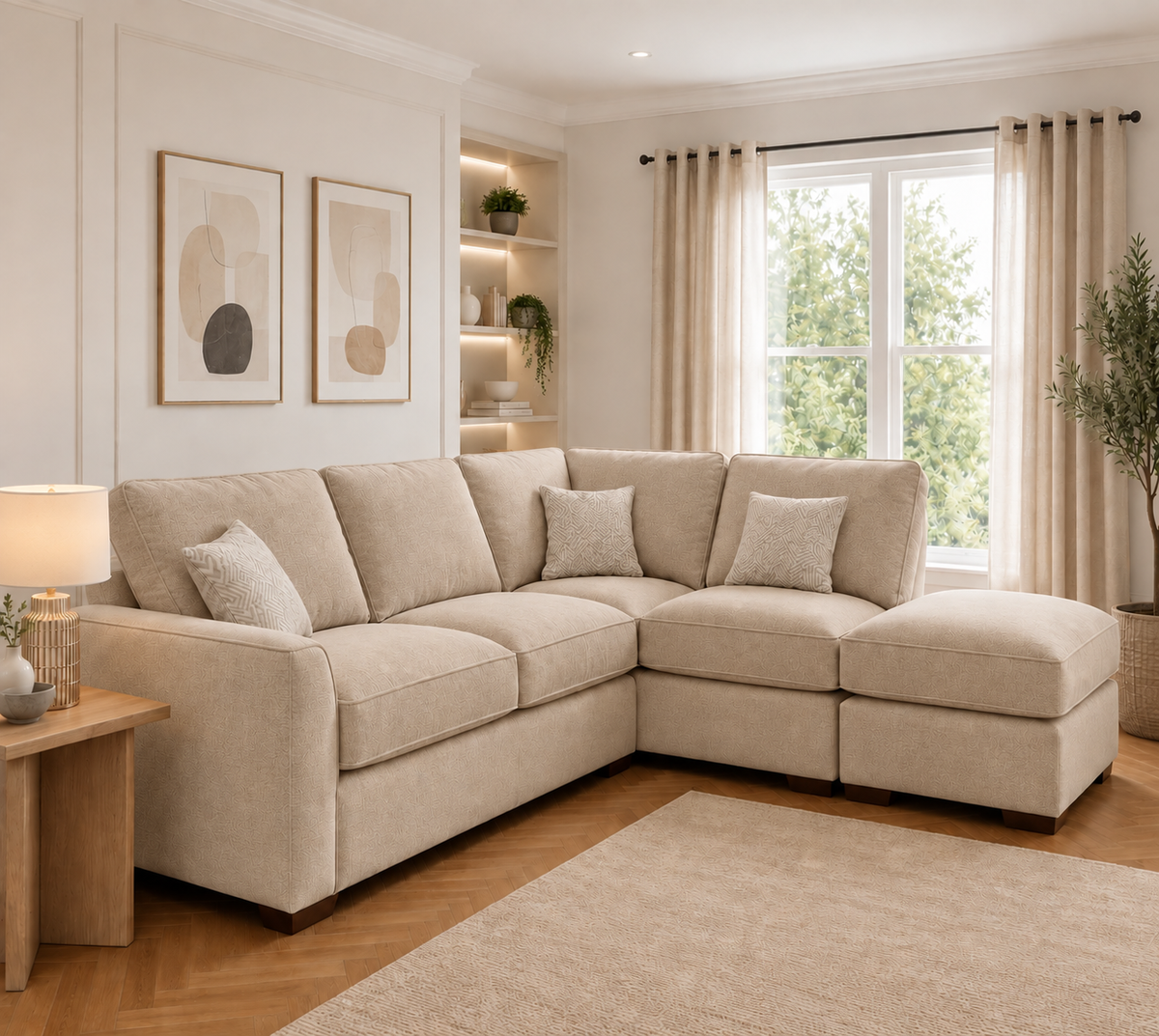 Premium Corner Sofa with Footstool – Only £399