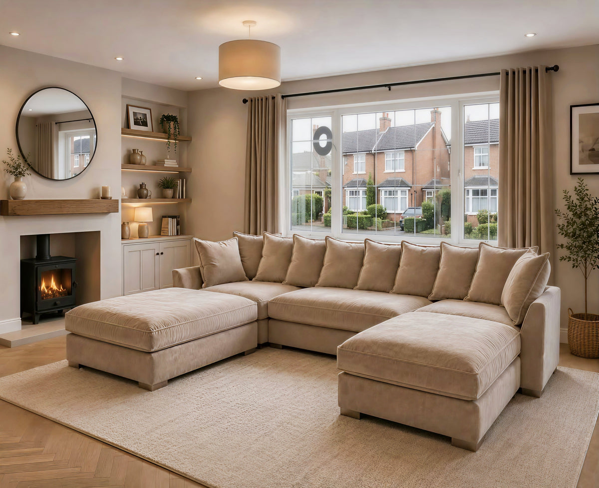 Luxury U-Shape Sofa – Premium Modular Corner Sofa with Deep Seating