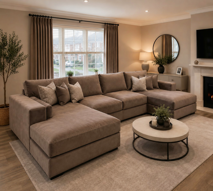 Luxury U-Shape Sofa – Premium Modular Corner Sofa with Deep Seating