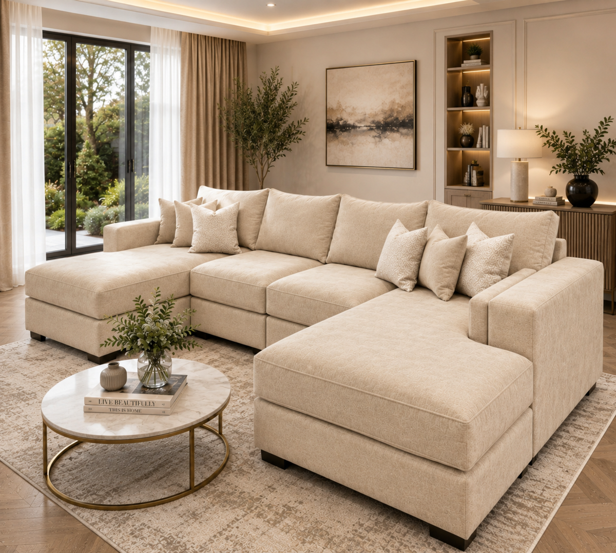 Luxury U-Shape Sofa – Premium Modular Corner Sofa with Deep Seating