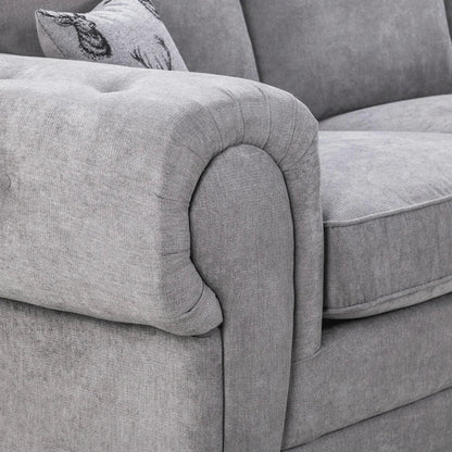 Verona Corner Sofa 6 Seater Universal Scatter Back Grey