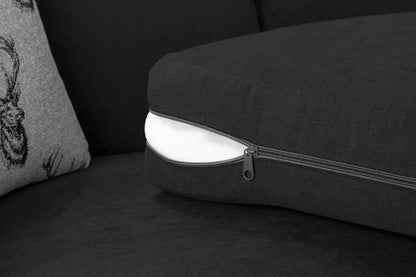 Verona sofa 3+2 Seater Scatter Back Black